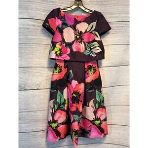 Vince Camuto Floral Print Fit and Flare Dress Size 2